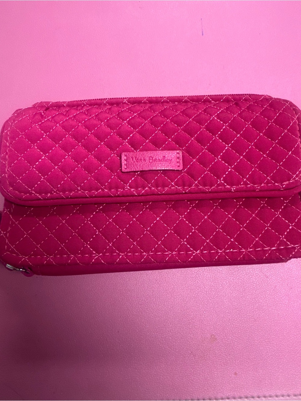 Vera Bradley Hot Pink Quilted Cosmetic Wallet